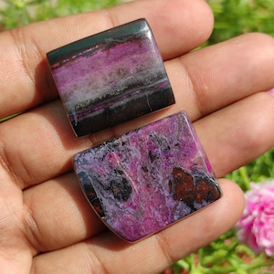 SUGILITE CABOCHON - Sugilite Crystal Stone - Sugilite cabochon pair - sugilite crystal cabochon - sugilite Manganese - sugilite pendant