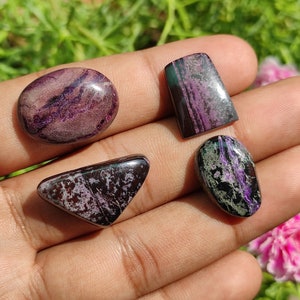 SUGILITE CABOCHON - Sugilite Crystal Stone - Sugilite cabochon pair - sugilite crystal cabochon - sugilite Manganese - sugilite pendant