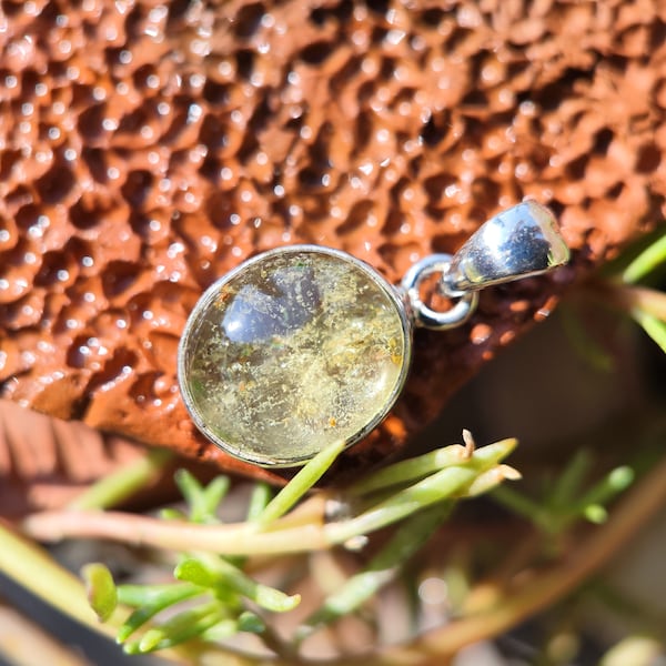 HELIODOR Pendant - Natural Yellow Aquamarine - Heliodor Crystal charm- Blazing heliodor necklace - healing Heliodor crystal