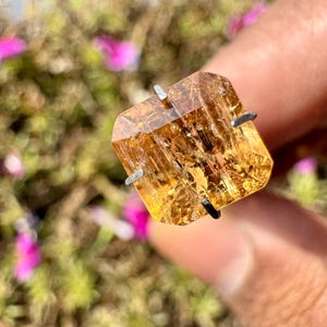 Imperial Topaz Cut - Natural Imperial Topaz Crystal - Golden Topaz - topaz crystal - healing crystal - imperial topaz pendant - ring image 9