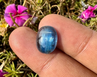 KYANIT Kristall Cabochon - Blå Kyanit cabochon - Kyanit lös cabochon - helande kristaller - trådlindning - kyanithänge