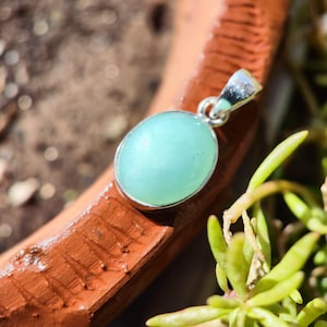 CHRYSOPRASE - Chrysoprase Pendant - Chrysoprase crystal - 925 sterling silver necklace - Chrysoprase - metaphysical crystal - pendant