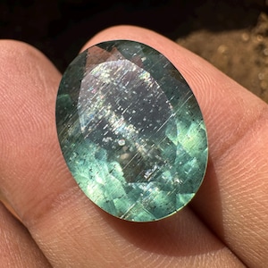 AQUAMARINE Faceted Stone - Natural African Aquamarine crystal - Aquamarine gem for jewellery making - powerful healing crystal