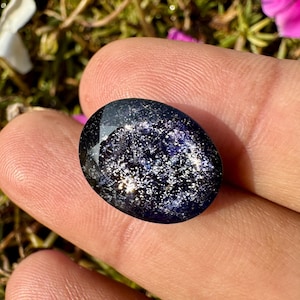 IOLITE SUNSTONE Cabochon - Iolite Sunstone crystal - Sparkling Schiller iolite sunstone cabochon - karur kangayam