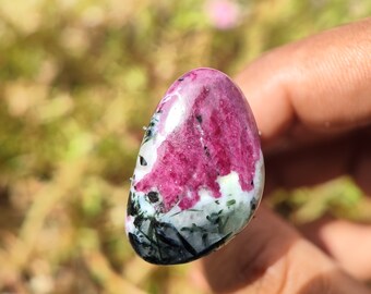 RUBY ZOISITE - Ruby zoisite cabochon - ruby zoisite crystal - ruby fuchsite - healing crystal - ruby zoisite pendant