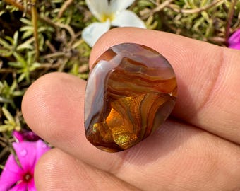 FIRE AGATE - Mexican Fire Agate copper fire rare fire agate loose stone for jewellery making