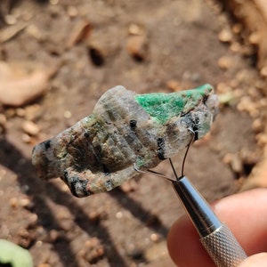 EMERALD in Crystal - Zambian raw emerald - Emerald in Matrix - emerald specimen - house warming - wire wrapping - emerald crystal