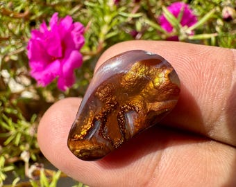 FIRE AGATE - Mexican Fire Agate copper fire rare fire agate loose stone for jewellery making