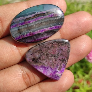 SUGILITE CABOCHON - Sugilite Crystal Stone - Sugilite cabochon pair - sugilite crystal cabochon - sugilite Manganese - sugilite pendant