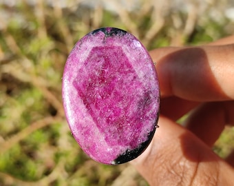 RUBY ZOISITE - Ruby zoisite cabochon - ruby zoisite crystal - ruby fuchsite - healing crystal - ruby zoisite pendant
