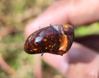 FIRE AGATE - Mexican Fire Agate copper fire rare fire agate loose stone for jewellery making