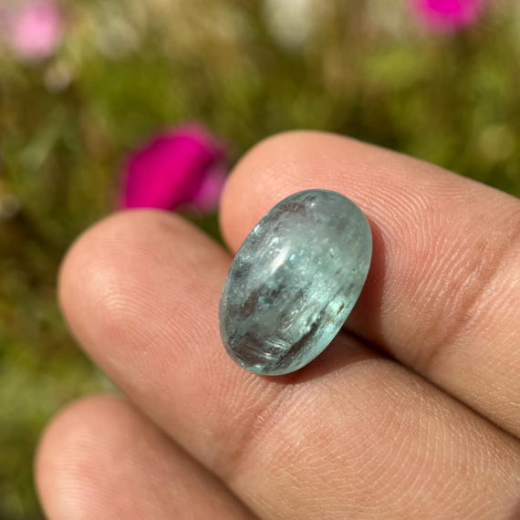 Aqua KYANITE Crystal - Aqua Green Kyanite Cabochon Crystal - Kyanite loose cabochon - healing crystals, kyanite pendant, mint Green kyanite