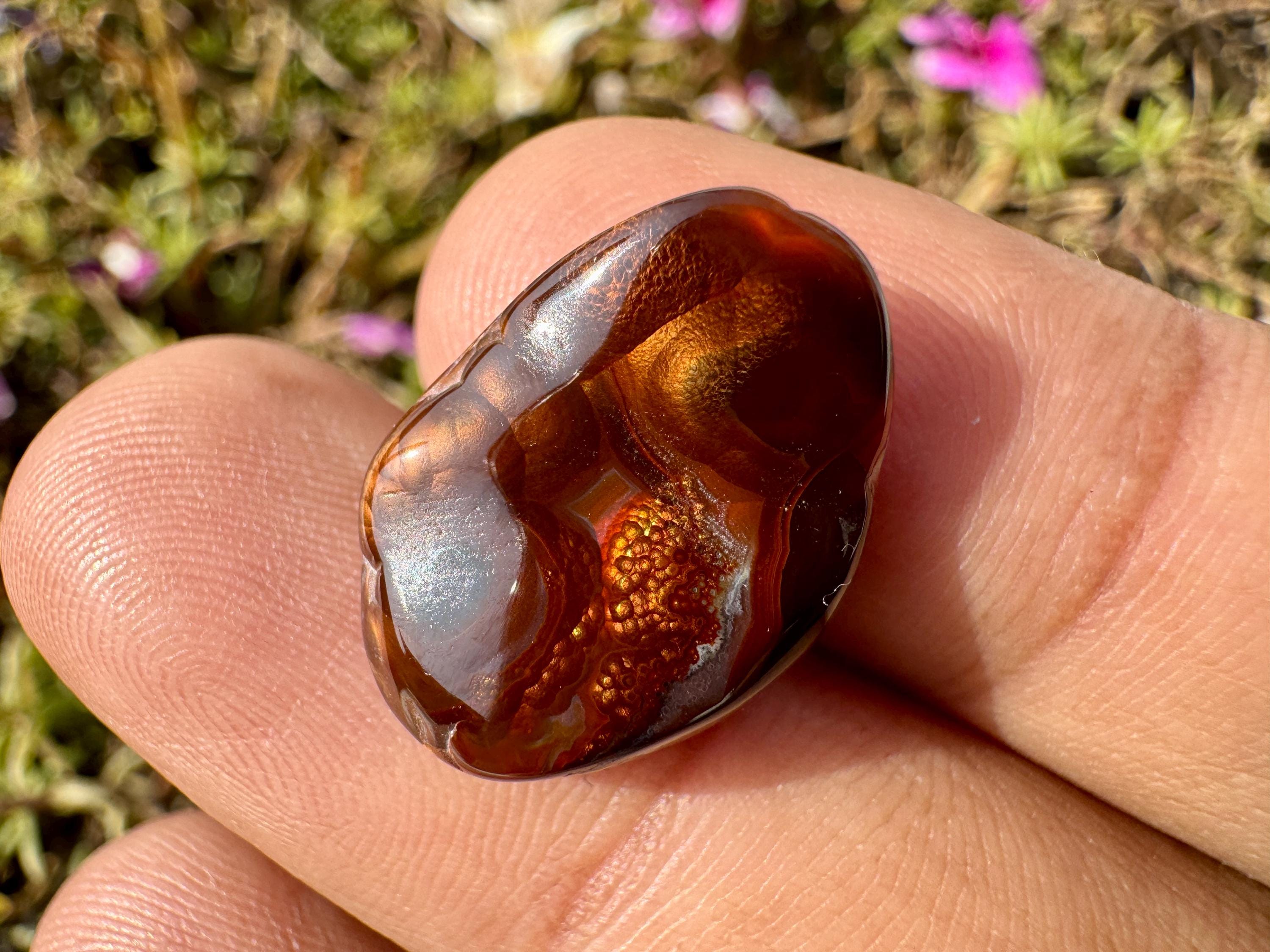 FIRE AGATE - Mexican Fire Agate Copper Fire Rare Fire Agate Loose