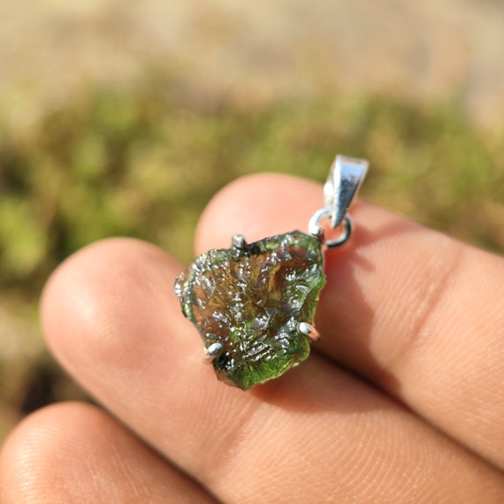 Raw moldavite pendants clearance
