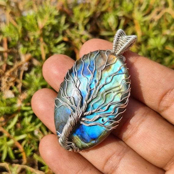 Labradorite tree of life pendant sale