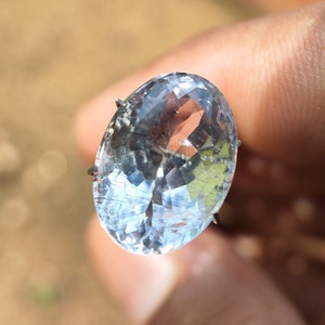 Tourmalinated Quartz Faceted Crystal - Rutilated quartz - Black tourmaline - Black rutile Quartz - Tourmaline - Smoky Quartz