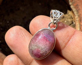 TOURMALINE Pendant - lithium tourmaline Necklace  - tourmaline crystal - tourmaline Charm - healing crystal - pink tourmaline