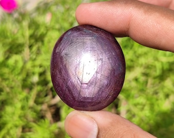 RUBY - Silky Star ruby cabochon - natural star ruby crystal - jewellery making supply - star ruby - corundum crystal family