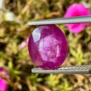 Natural RUBY - Natural Unheated Ruby Crystal - Natural ruby with hematite inclusion- Ruby faceted - healing crystal - from guinea africa