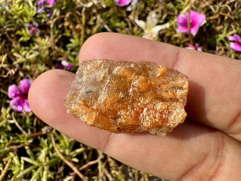 SUNSTONE Raw Crystal - Sparkling shiller sunstone - karur kangayam - healing crystal - wire wrapping - sunstone rough - home decor - charms image 6