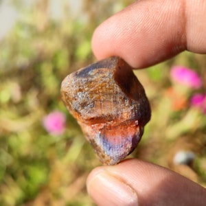Corundum Sapphire rough crystal - watermelon ruby sapphire rough - natural ruby sapphire rough from madagascar - blood sapphire specimen