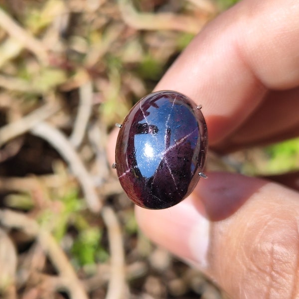 Star GARNET Cabochon - Sparkly twin Star Garnet Crystal Cabochon - Metaphysical crystal - Garnet Dazzling crystal - healing - housewarming