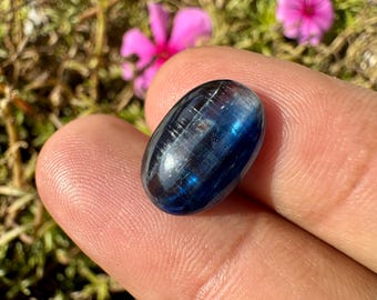 KYANIT Kristall Cabochon - Blå Kyanit cabochon - Kyanit lös cabochon - helande kristaller - trådlindning - kyanithänge