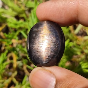 SUNSTONE Cats eye Cabochon - High Grade Sunstone Cats eye crystal - Sparkling Schiller sunstone cabochon with copper iron inclusions - karur