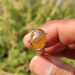 SPHENE Cabochon Gem - Titanite A very dispersive Lustrous Sphene - High energy Packed crystal - sphene ring - sphene pendant - titanite