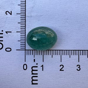 SMARAGDCABOCHON - Zambisk smaragdcabochon - Sällsynt hexagonal inklusion - smaragd kattögoneffekt - zambisk glänsande smaragd bild 2