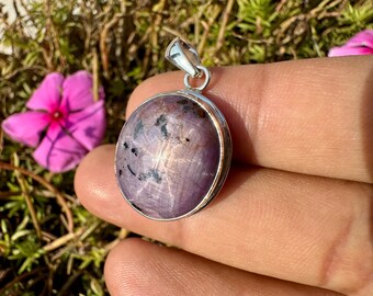 RUBY - Star ruby Pendant - natural star ruby crystal - flashy star ruby - star ruby - corundum crystal family