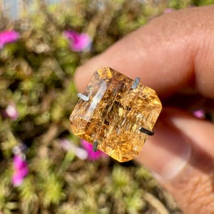 Imperial Topaz Cut - Natural Imperial Topaz Crystal - Golden Topaz - topaz crystal - healing crystal - imperial topaz pendant - ring image 10