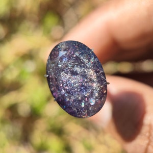 IOLITE SUNSTONE faceted - Iolite Sunstone crystal - Sparkling Schiller iolite sunstone cabochon - karur kangayam