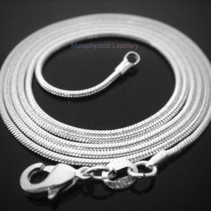 CATENA SERPENTE - Collane a catena in argento Sterling 925 da 1 mm, 1,5 mm, 2 mm in 16", 18", 20" - Vero argento 925 - Serpente rotondo - per ciondolo