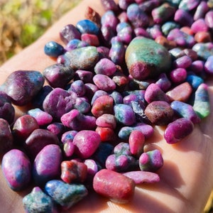 Ruby in Kyanite rough, rare ruby fuchsite rough natural earth mined, natural polished tumbles ruby kynite wire wrappbles healing crystal