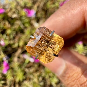 Imperial Topaz Cut - Natural Imperial Topaz Crystal - Golden Topaz - topaz crystal - healing crystal - imperial topaz pendant - ring image 6