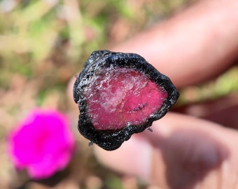 TOURMALINE Raw Crystal -  watermelon Tourmaline Slice for jewellery Making - tourmaline crystal - watermelon tourmaline - healing