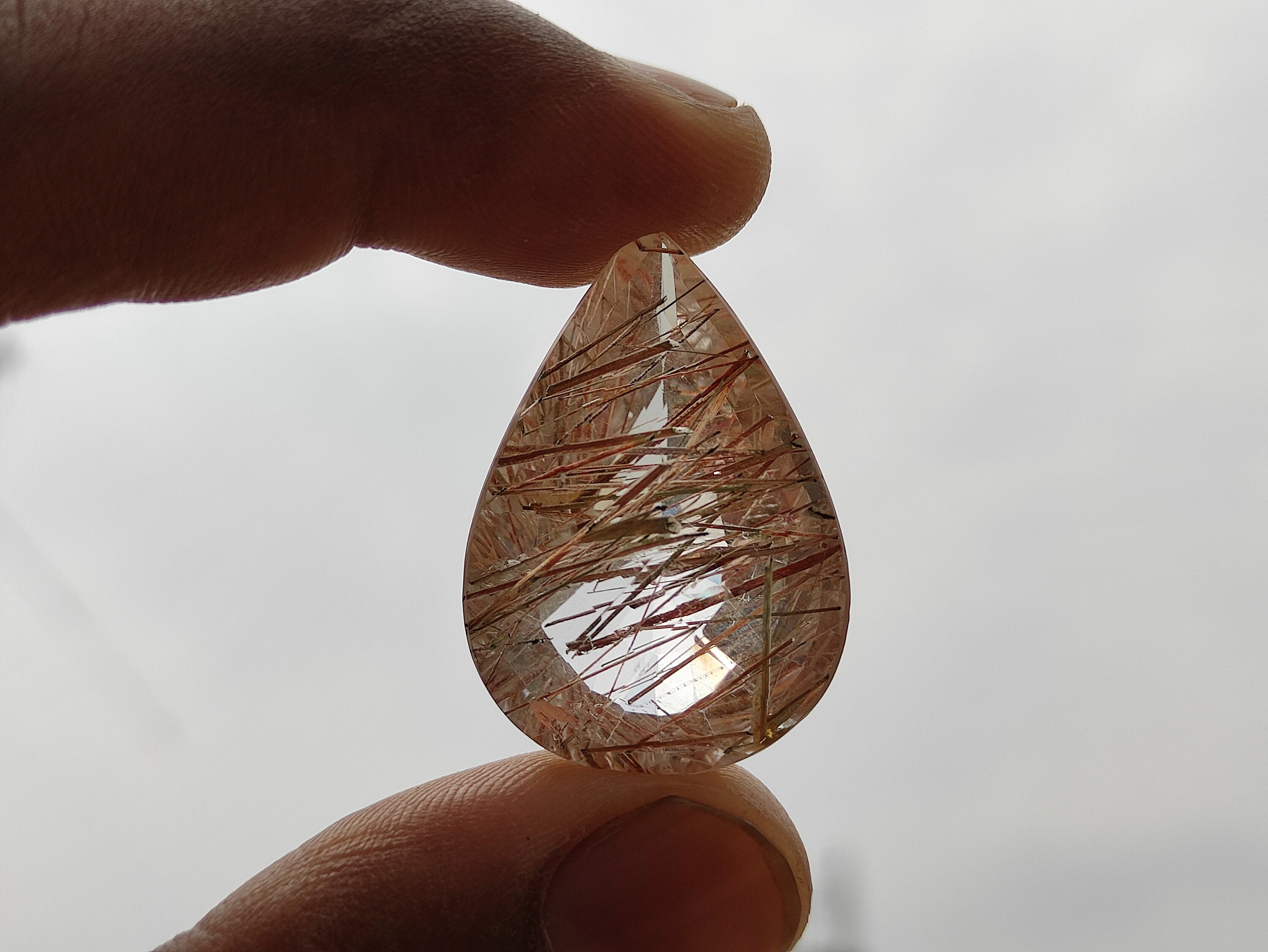 Rutilated Quartz - Copper Rutile Cabochon - Shape - Healing