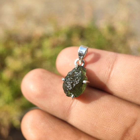 Raw moldavite best sale pendants