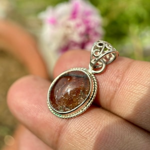 Andalusite Crystal Pendant - Andalusite cabochon - Chiastolite Trapiche - healing crystal - chiastolite Necklace