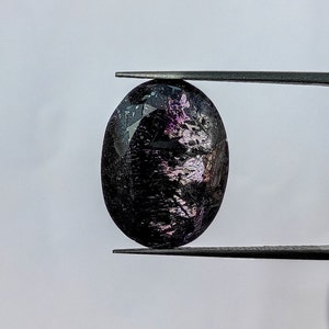 SUPER SEVEN QUARTZ Faceted - Smoky, Amethyst, Cacoxenite, Rutile, Goethite and Lepidocrocite - melody quartz - Jewellery making