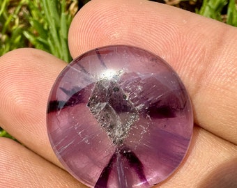 Red Phantom Amethyst - Portal amethyst - Pyramid Portal in amethyst - Rare red phantom amethyst Crystal - Trapiche amethyst cabochon