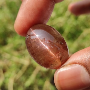 SUNSTONE Cats eye Cabochon - High Grade Sunstone Cats eye crystal - Sparkling Schiller sunstone cabochon with copper inclusions - karur