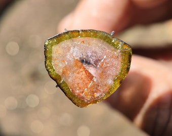 TOURMALINE Raw Crystal -  watermelon Tourmaline Slice for jewellery Making - tourmaline crystal - watermelon tourmaline - healing