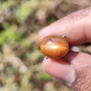 SUNSTONE Cats eye Cabochon - High Grade Sunstone Cats eye crystal - Sparkling Schiller sunstone cabochon with copper inclusions - karur