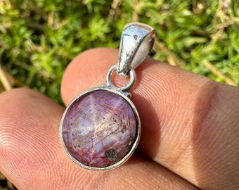 RUBY - Star ruby Pendant - natural star ruby crystal - flashy star ruby - star ruby - corundum crystal family