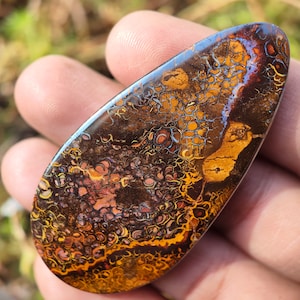 BOULDER OPAL - Boulder opal Cabochon - Australian opal - healing crystals - Australian boulder opal - opal pendant