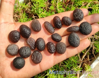 COLOMBIANITE, Cintamani Stone, Raw Crystal - Oval - Obsidian, Tektite, Metaphysical, Rare Healing Crystals and Stones