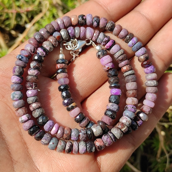 SUGILITE Tumbled Beads Necklace Gel Sugilite Manganese Sugilite