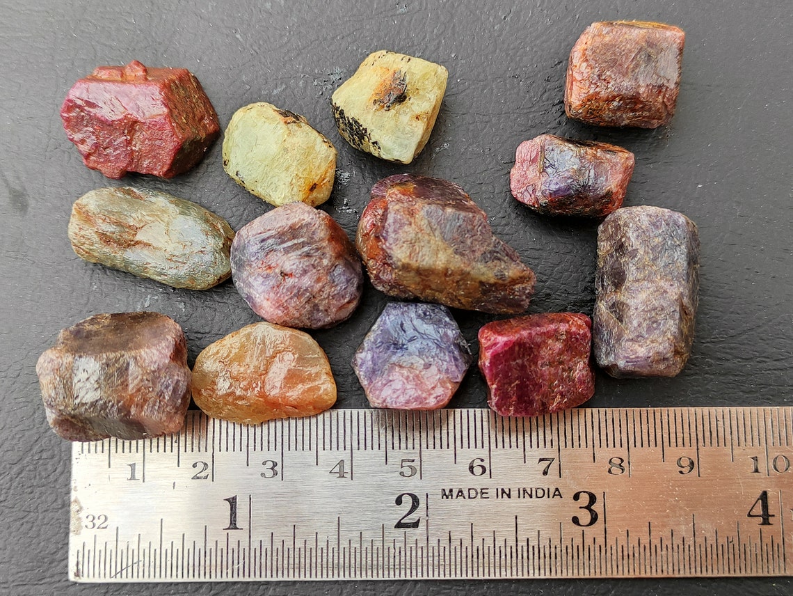 Corundum Sapphire Rough Crystals Watermelon Ruby Sapphire Etsy